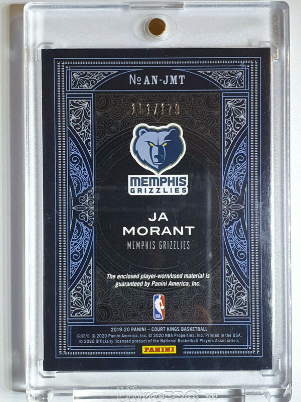 2019 Court Kings Ja Morant Rookie #PATCH SILVER /179 Worn Jersey - Rare