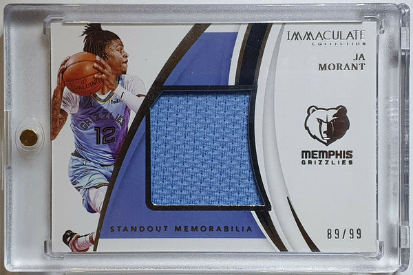 2020 Immaculate Ja Morant #PATCH /99 Game Worn Jumbo Jersey - Ready to Grade