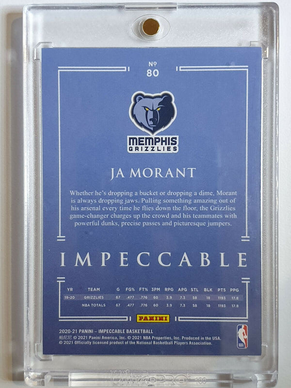 2020 Panini Impeccable Ja Morant #80 RED - Ready to Grade