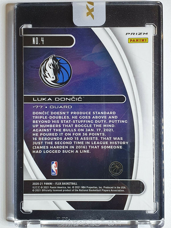 2020 Flux Luka Doncic #4 TITAN SILVER Uncirculated Encased - Panini Sealed