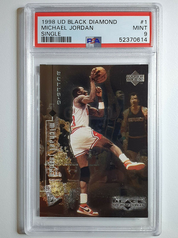 1998 Upper Deck Michael Jordan BLACK DIAMOND #1 Metal Foil - PSA 9