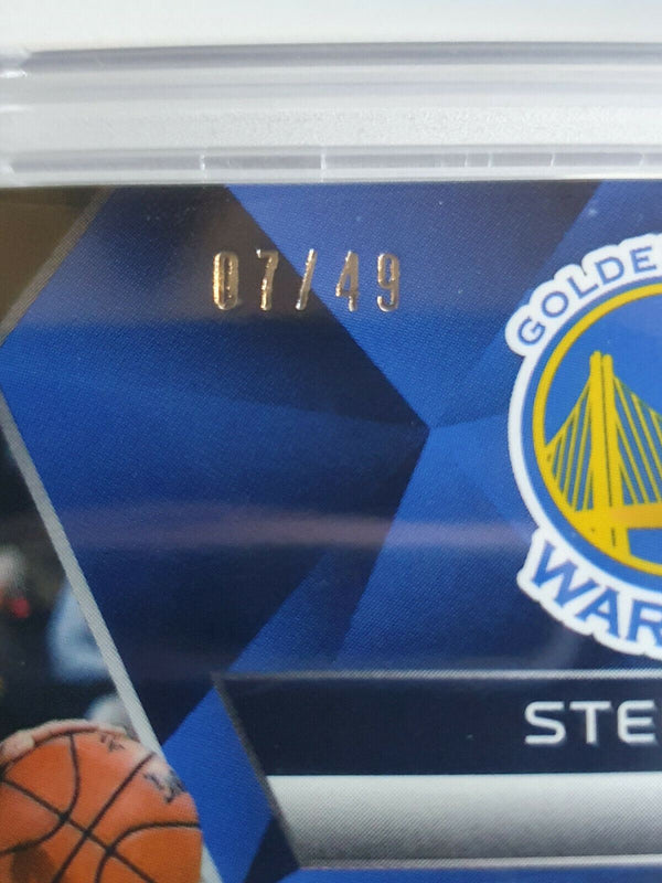 2016 Spectra Stephen Curry #PATCH /49 PINK HYPER Jersey - PSA 8 (POP 1)