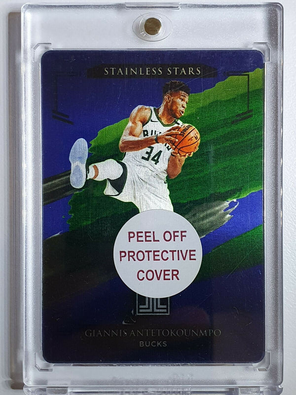 2020 Impeccable Giannis Antetokounmpo #10 BLUE /75 Stainless Stars - Rare