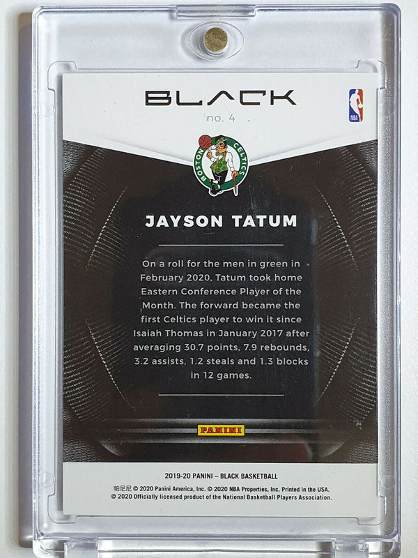 2019 Panini Black Jayson Tatum #4 SILVER SWIRLORAMA /65 - Ready to Grade