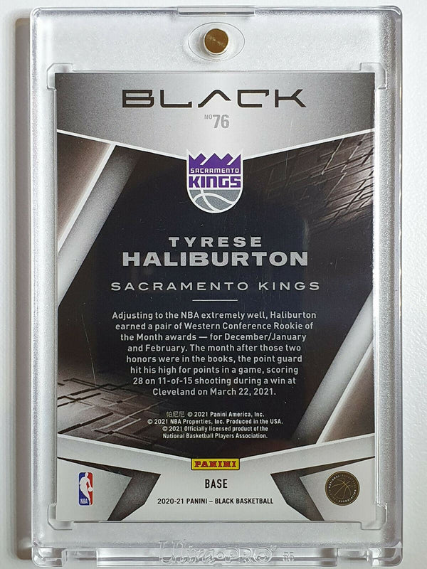 2020 Panini Black Tyrese Haliburton Rookie #76 HOLO FOIL /149 - Ready to Grade