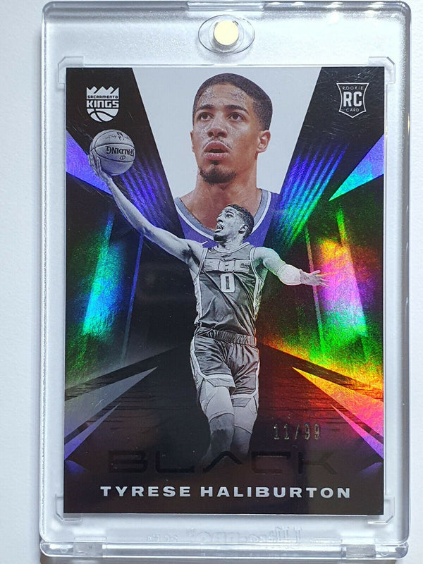 2020 Black Tyrese Haliburton Rookie #76 VARIATION Holo Foil /99 - Ready to Grade