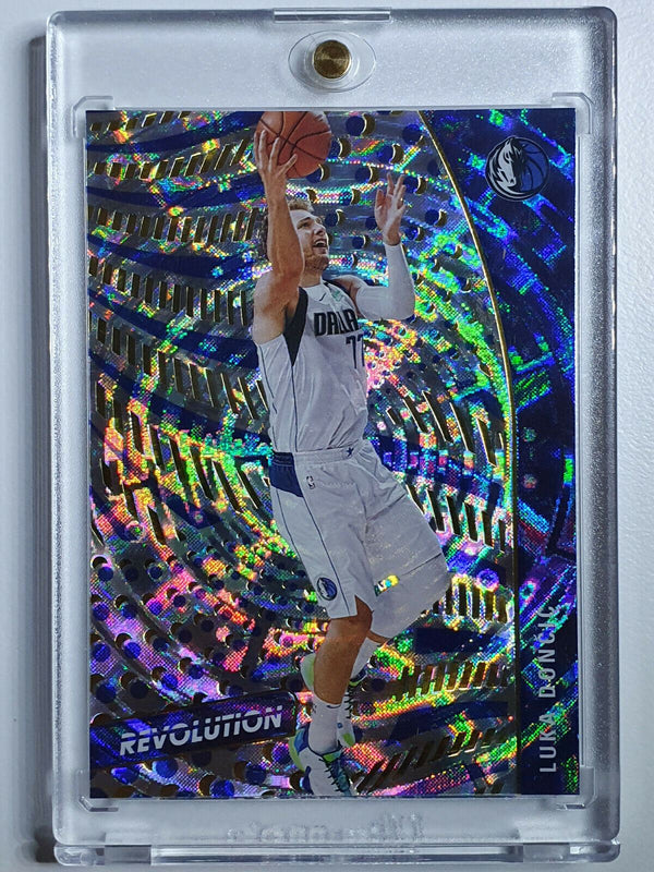 2020 Panini Revolution Luka Doncic #37 FRACTAL Prizm - Ready to Grade