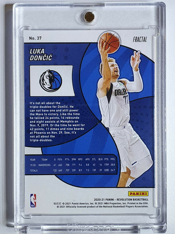 2020 Panini Revolution Luka Doncic #37 FRACTAL Prizm - Ready to Grade