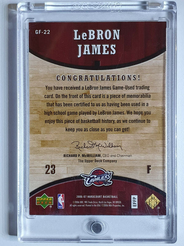 2006 Upper Deck Lebron James #GF-22 Hardcourt USED GAME FLOOR - Ready to Grade