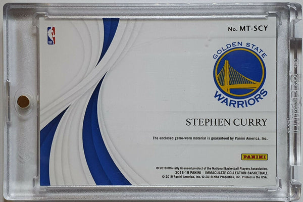 2018 Immaculate Stephen Curry #PATCH SILVER /49 Game Worn Jersey - Rare Gem