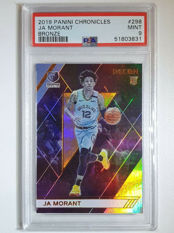 2019 Chronicles Ja Morant Rookie #298 Recon BRONZE Prizm - PSA 9