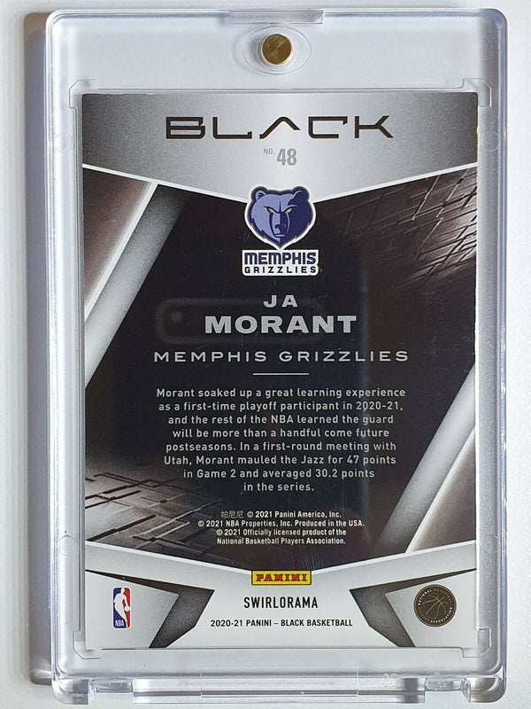 2020 Panini Black Ja Morant #48 SWIRLORAMA Prizm /65 - Ready to Grade