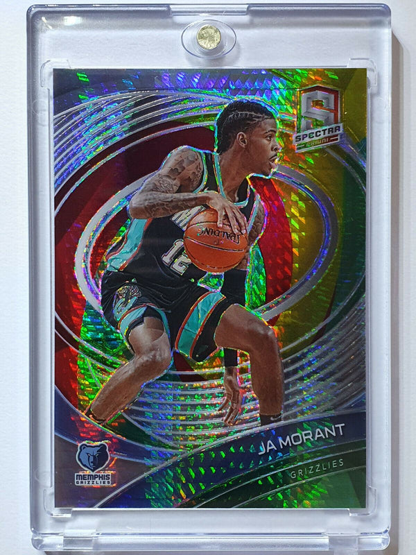 2020 Spectra Ja Morant #166 GOLD GREEN /75 Prizm - Ready to Grade