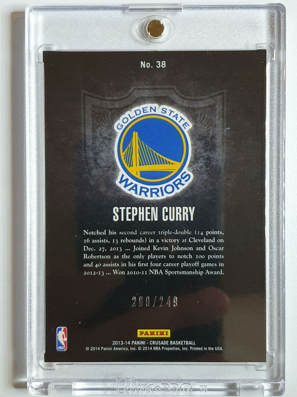 2013 Panini Crusade Stephen Curry #38 TEAL HOLO /249 Prizm - Ready to Grade