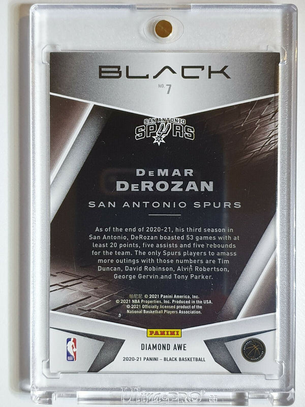 2020 Panini Black DeMar DeRozan #7 DIAMOND AWE /25 - Ready to Grade