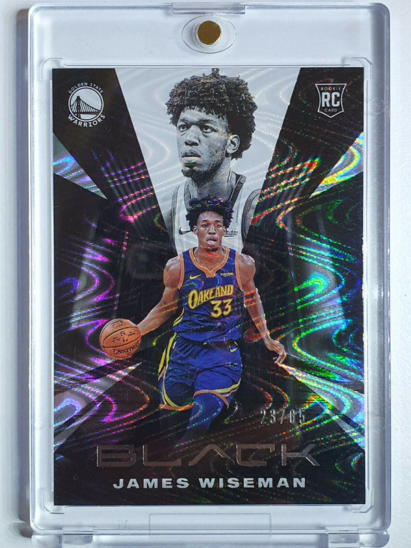 2020 Panini Black James Wiseman Rookie #68 SWIRLORAMA /65 - Ready to Grade