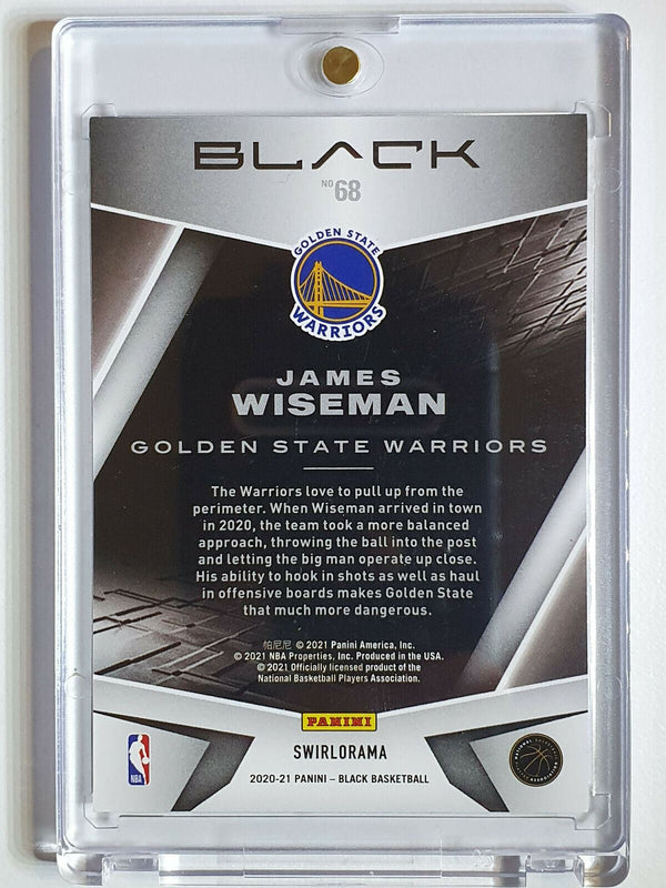 2020 Panini Black James Wiseman Rookie #68 SWIRLORAMA /65 - Ready to Grade