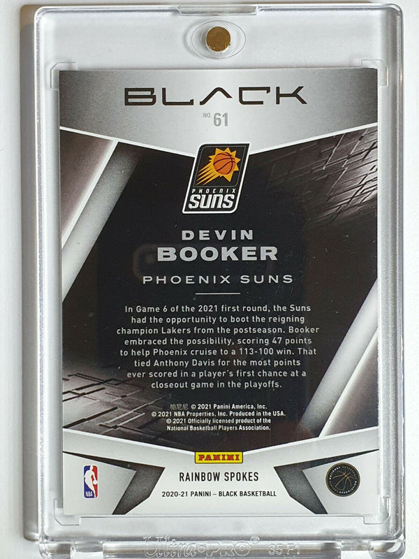 2021 Panini Black Devin Booker #61 RAINBOW SPOKES /49 Holo - Ready to Grade