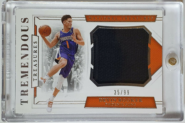 2018 National Treasures Devin Booker #PATCH /99 Jumbo Game Worn Jersey