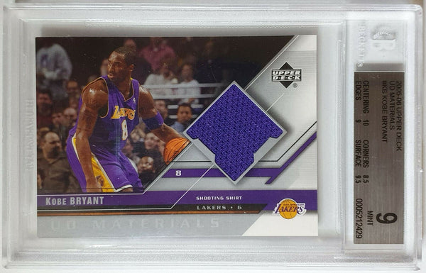 2005 Upper Deck Kobe Bryant #PATCH Game Worn Jersey - BGS 9 (POP 1)