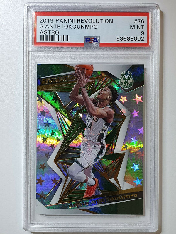 2019 Revolution Giannis Antetokounmpo #76 ASTRO Prizm - PSA 9