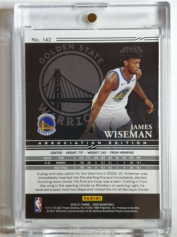 2020 Panini Noir James Wiseman Rookie #142 /99 Association Edition