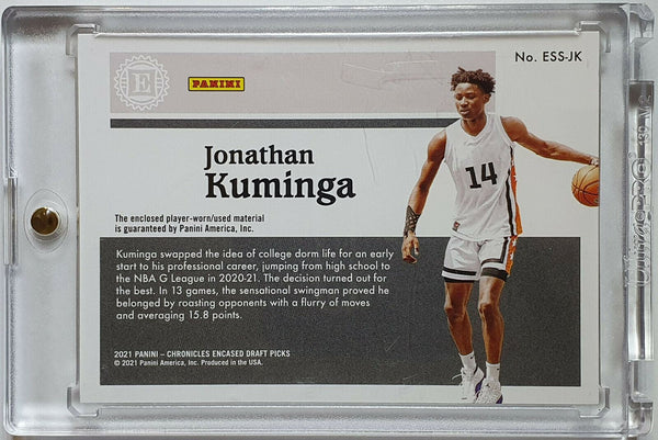 2021 Panini Encased Jonathan Kuminga Rookie #PATCH RED /199 Jersey