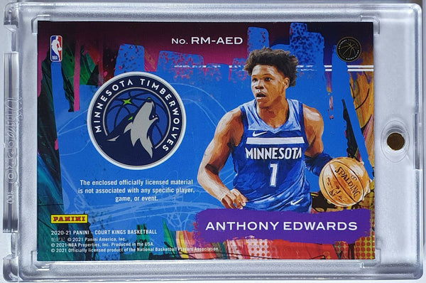 2020 Court Kings Anthony Edwards #PATCH Rookie Expression Jersey