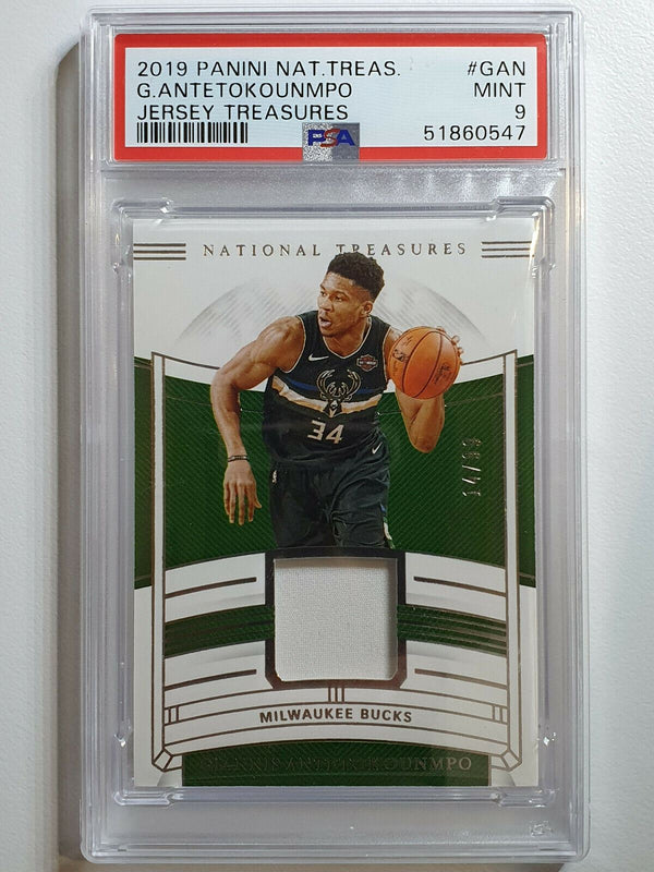 2019 National Treasures Giannis Antetokounmpo #PATCH /99 Jersey - PSA 9 (POP 1)