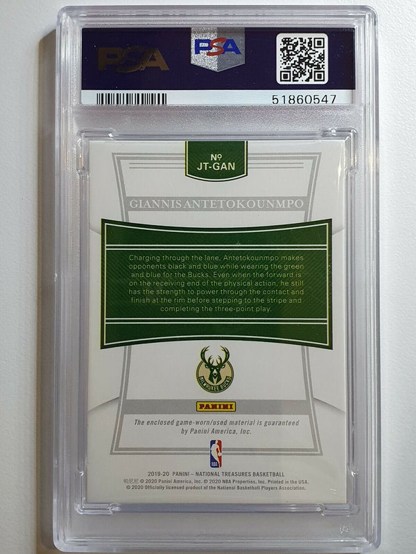 2019 National Treasures Giannis Antetokounmpo #PATCH /99 Jersey - PSA 9 (POP 1)