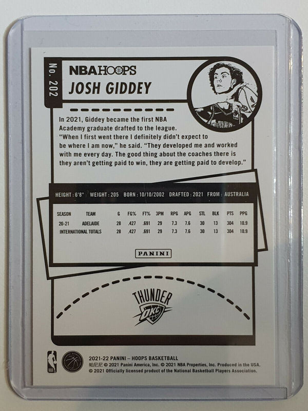 2021 NBA Hoops Josh Giddey Rookie #202 RC - Ready to Grade