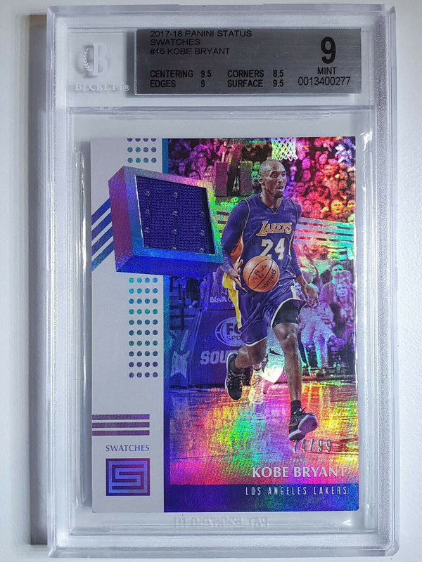 2017 Status Kobe Bryant #PATCH HOLO /99 Game Worn Jersey - BGS 9 (POP 1)