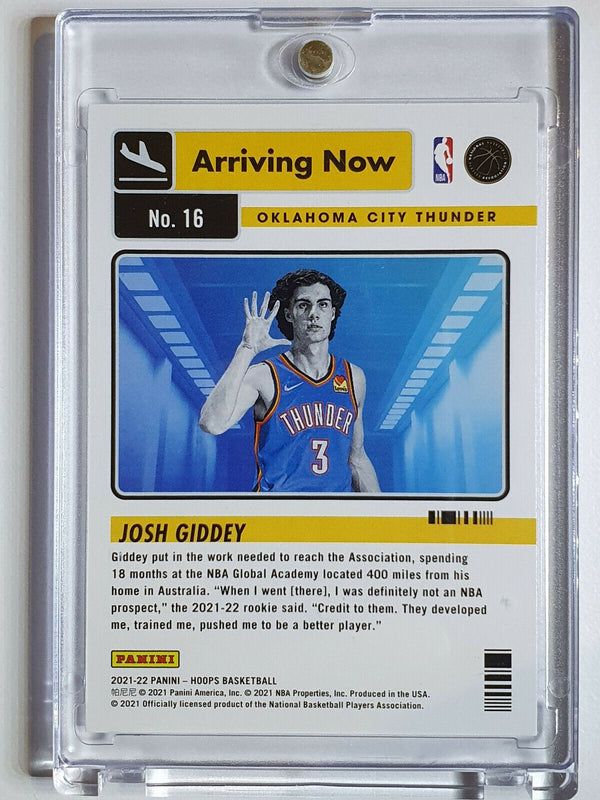 2021 NBA Hoops Josh Giddey Rookie #16 Arriving Now RC - Ready to Grade