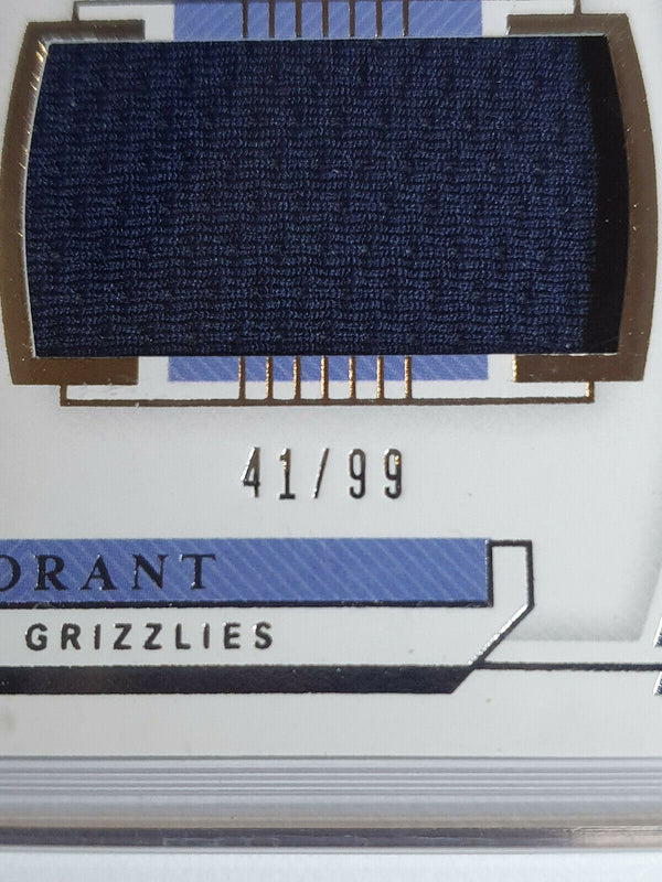 2019 National Treasures Ja Morant Rookie #PATCH /99 Worn Jersey Materials - Rare