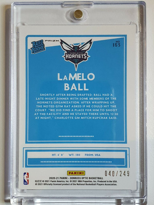 2020 Donruss Optic Lamelo Ball Rookie #153 SCOPE HOLO /249 - Ready for Grading