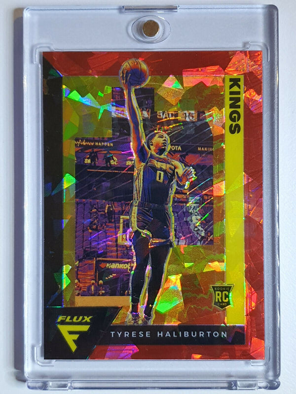 2020 Flux Tyrese Haliburton Rookie #203 RED CRACKED ICE Holo - Ready to Grade