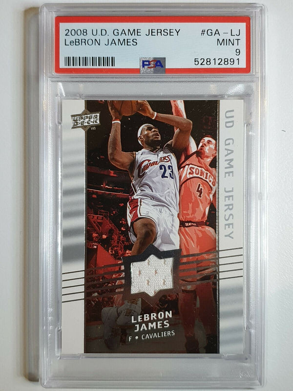 2008 Upper Deck SP Lebron James #PATCH Game Worn Jersey - PSA 9 (POP 15)