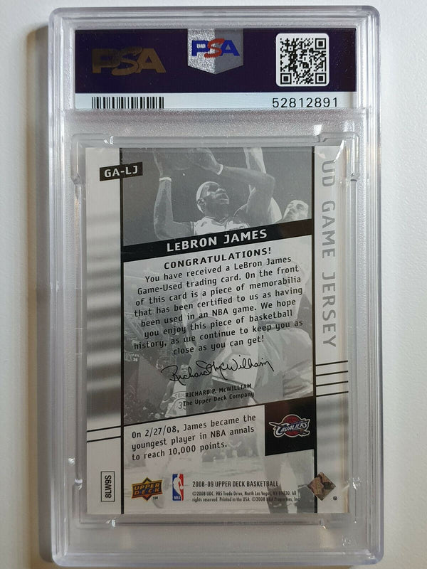 2008 Upper Deck SP Lebron James #PATCH Game Worn Jersey - PSA 9 (POP 15)