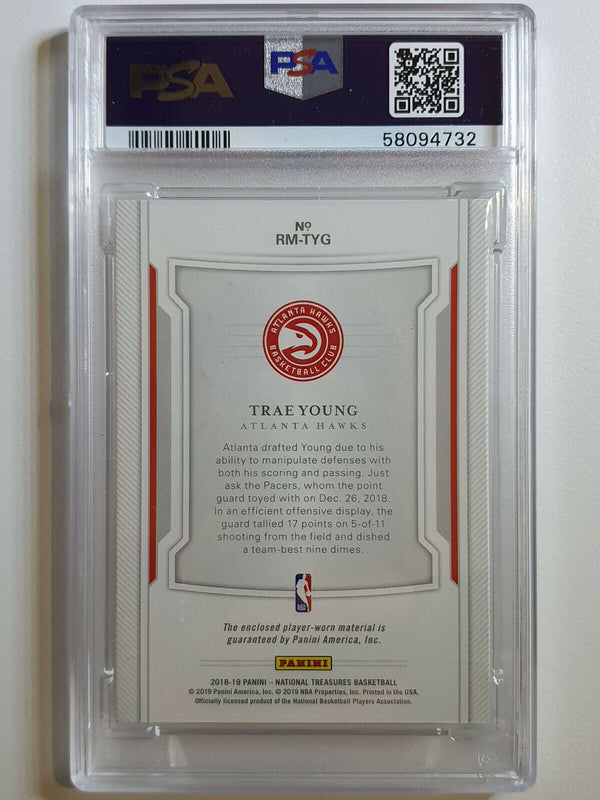 2018 National Treasures Trae Young Rookie #PATCH /99 Jersey  - PSA 9 (POP 3)