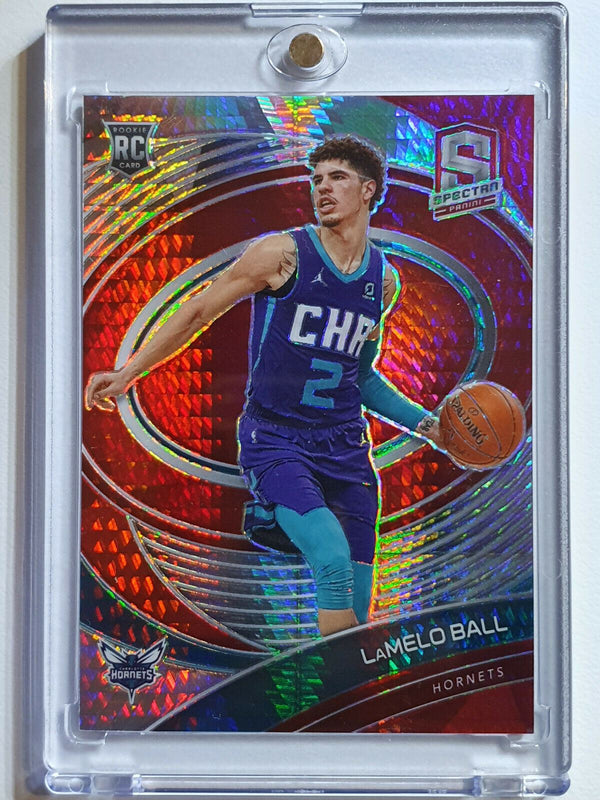 2020 Spectra Lamelo Ball Rookie #102 Variation RED Prizm - Ready to Grade