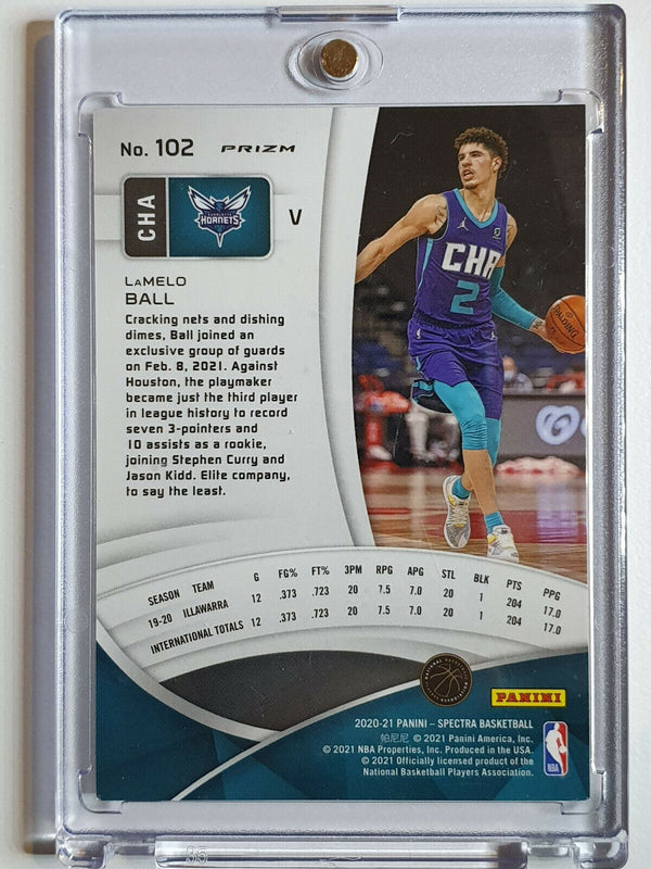 2020 Spectra Lamelo Ball Rookie #102 Variation RED Prizm - Ready to Grade