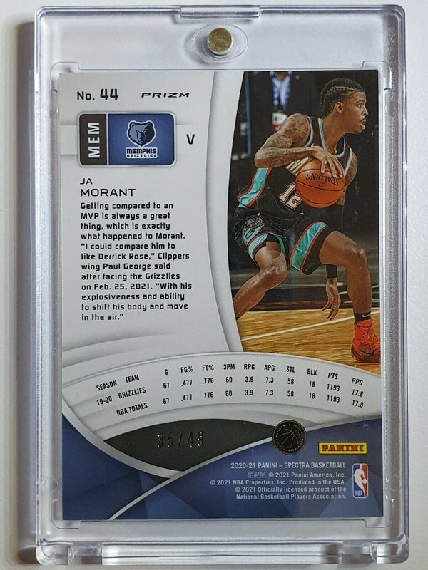 2020 Spectra Ja Morant #44 Variation INTERSTELLAR /49 Prizm - Ready to Grade