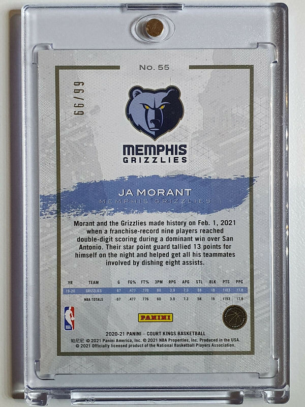 2020 Court Kings Ja Morant #55 AMETHYST Prizm /99 - Ready to Grade