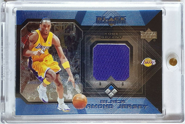 2005 Upper Deck Kobe Bryant #PATCH BLACK DIAMOND Game Worn Jersey - Rare