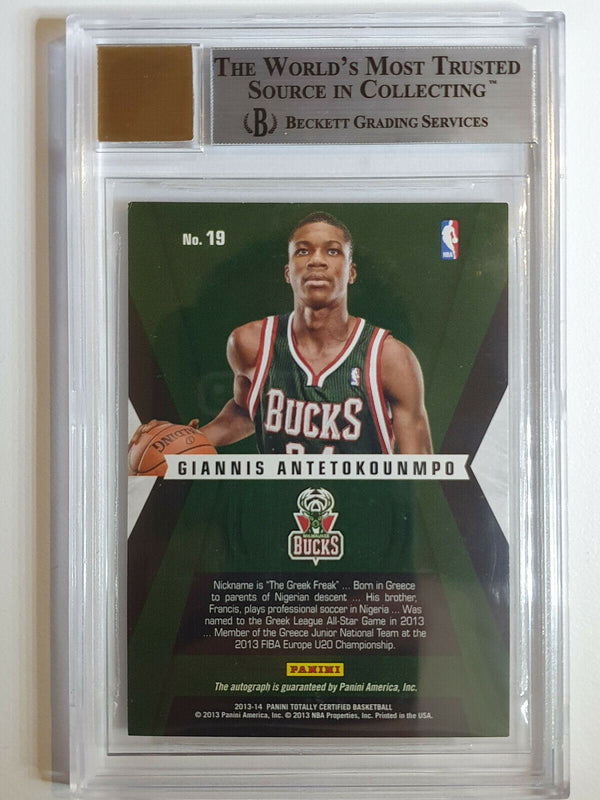 2013 Totally Certified Giannis Antetokounmpo Rookie Autograph - BGS 9 (Auto 10)