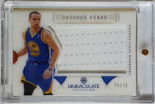 2013 Immaculate Stephen Curry #PATCH ACETATE /75 Game Worn Jersey - Rare Gem