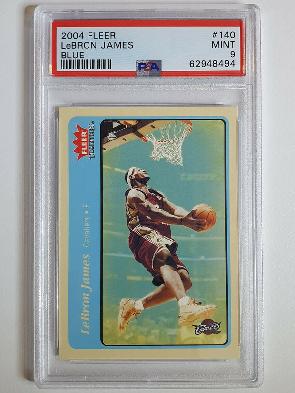 2004 Fleer Lebron James #140 Tradition BLUE - PSA 9