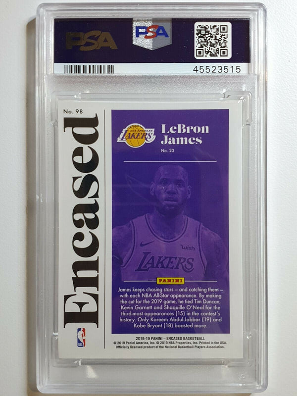 2018 Encased Lebron James #98 SILVER /99 - PSA 9 (POP 2)