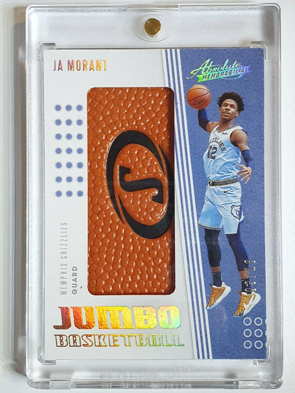 2019 Absolute Ja Morant Rookie #PATCH USED BALL /18 with Spalding Logo - Rare