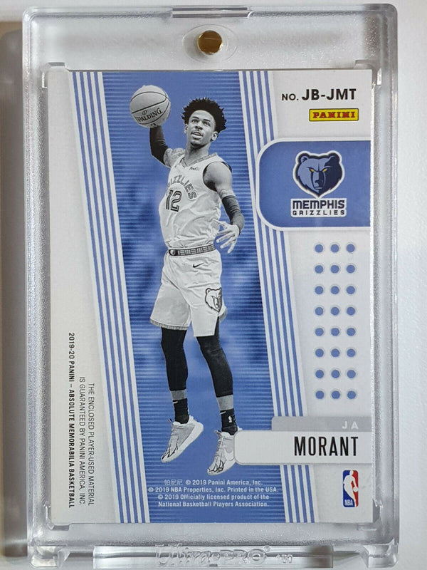 2019 Absolute Ja Morant Rookie #PATCH USED BALL /18 with Spalding Logo - Rare